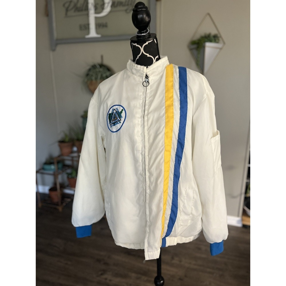 Vintage‎ 80s Telephone Pioneers Of America Jacket Sz XL 24" Across Chest